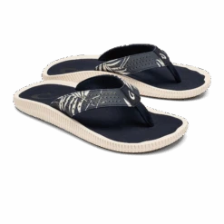 OluKai Ulele - Trench Blue / Aloha -Comfort Shoes Wear Shop 10435 DEHA 003 M Ulele TrenchBlueAloha 1