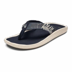 OluKai Ulele - Trench Blue / Aloha -Comfort Shoes Wear Shop 10435 DEHA AMZ M Ulele TrenchBlueAloha