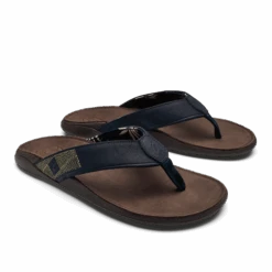 OluKai Tuahine - Trench Blue / Dark Wood 11 OluKai Tuahine - Trench Blue / Dark Wood -Comfort Shoes Wear Shop 10465 DE63 003 M Tuahine TrbDkw
