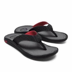 OluKai ‘Awiki - Black / HLA -Comfort Shoes Wear Shop 10506 40HL 003 M Awiki BlackHLA