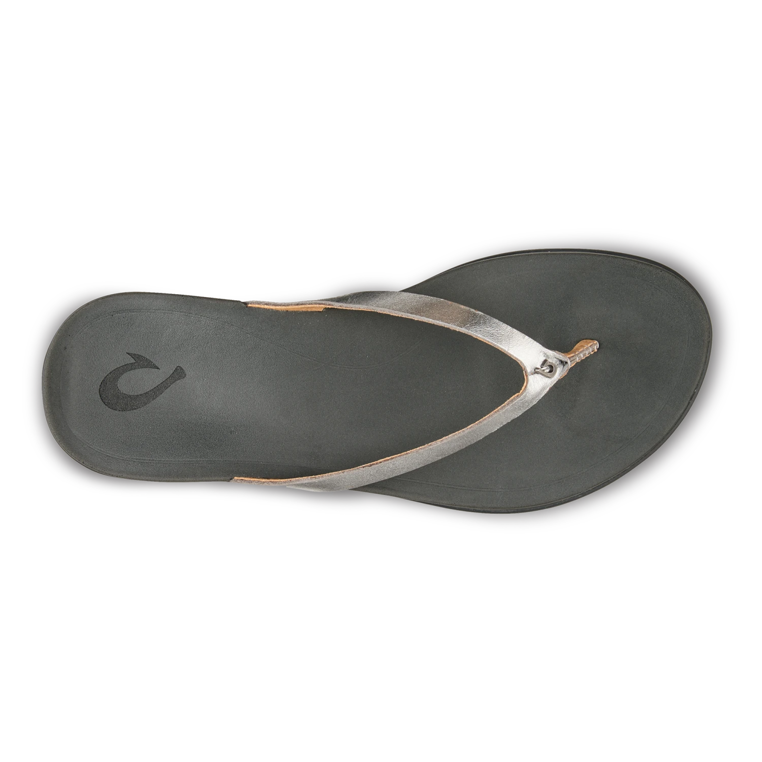 OluKai Ho‘ōpio Leather - Silver / Charcoal 4 OluKai Ho‘ōpio Leather - Silver / Charcoal - Image 2