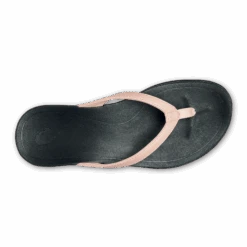 OluKai Ho‘ōpio - Petal Pink Metallic / Black -Comfort Shoes Wear Shop 20294 NK40 004 W Hoopio PepmBlk