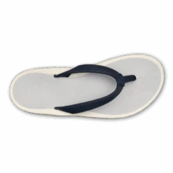 OluKai Pī‘oe - Trench Blue / Mist Grey -Comfort Shoes Wear Shop 20443 DEDW 004 W Pioe TbluMgrey