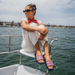 OluKai Kīpuni - Trench Blue / Stripe 12 OluKai Kīpuni - Trench Blue / Stripe -Comfort Shoes Wear Shop 20508 DEZP 102 Kipuni